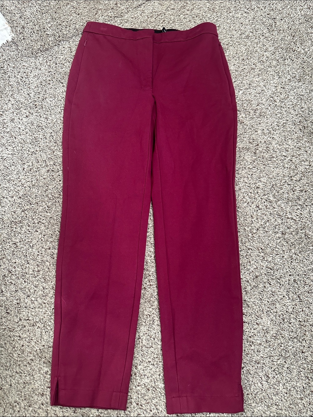Theory burgundy pant size 4 office career stretch